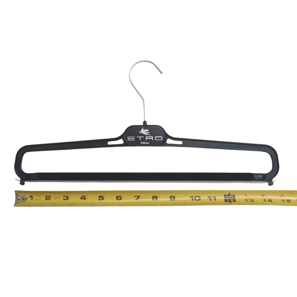 ETRO Milano Trouser Slim Plastic Hangers Black Set of 2 Bundle